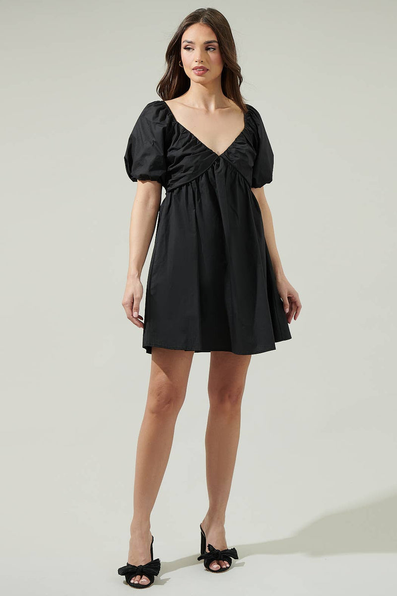 Leandra Poplin Mini Dress Black / M by Sugarlips Leandra Poplin Mini Dress Black / M by Sugarlips
