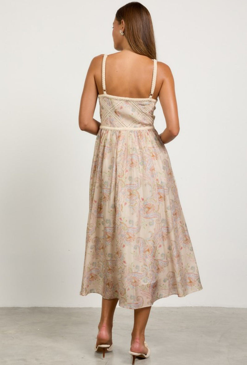 Skies Are Blue Paisley Halter Neck Dress M Skies Are Blue Paisley Halter Neck Dress M