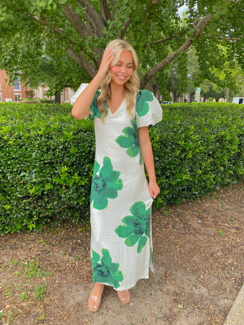 watercolor maxi dress Azazie Floor-Length Dresses Column Wedding Guest Semi-Formal Dresses Cowl The Natalia Blue and Gold Watercolor Maxi Dress is a beautiful choice for any occasion Watercolor Green Floral Puff-Sleeve A-Line