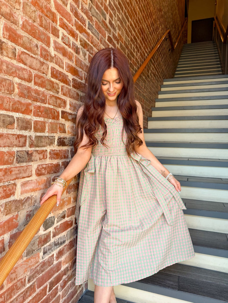 seafoam midi dress Watermelon and Strapless Smocked with Pockets Medium Casual dress Relaxed fit Boho Dresses | Nasty Size:UK M (In-Rental)