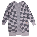 Simply Southern Fuzzy Black and Grey Checkered Cardigan Simply Southern