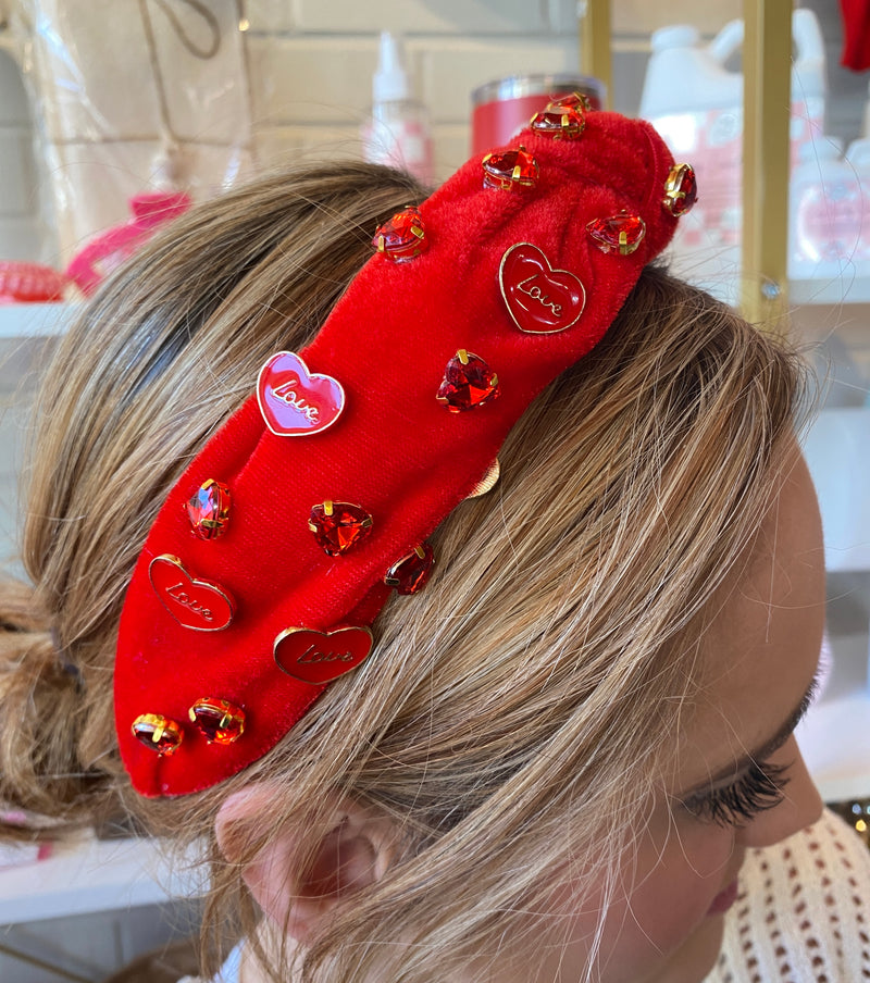Love Heart Diamond Headband Sissy Boutique