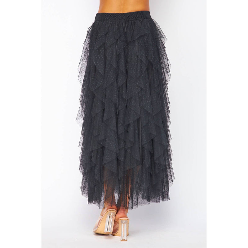 BLACK TULLE RUFFLE SKIRT-ITSSY-Sissy Boutique