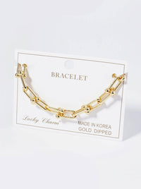 18K Gold Dipped 15Mm Hardwear Link Chain Bracelet | Wild Honey
