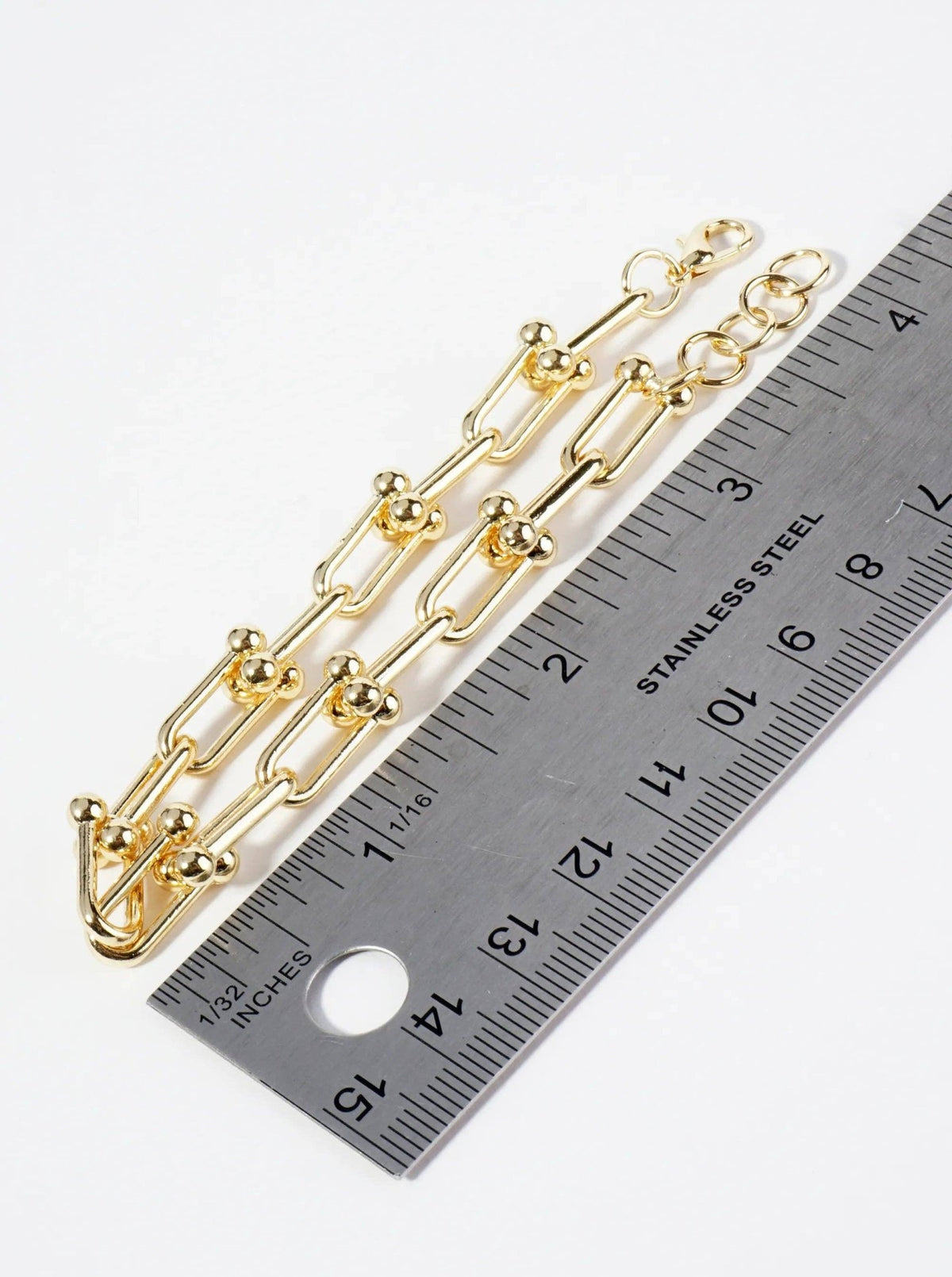 18K Gold Dipped 15Mm Hardwear Link Chain Bracelet | Wild Honey