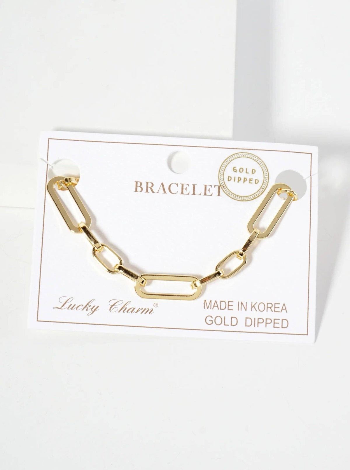 18K-Gold-Dipped Polished Brass 20-10Mm Chain Bracelet | Wild Honey