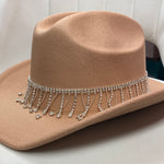 CLAY COWBOY HAT WITH DIAMOND DETAILING-Sissy Boutique-Sissy Boutique
