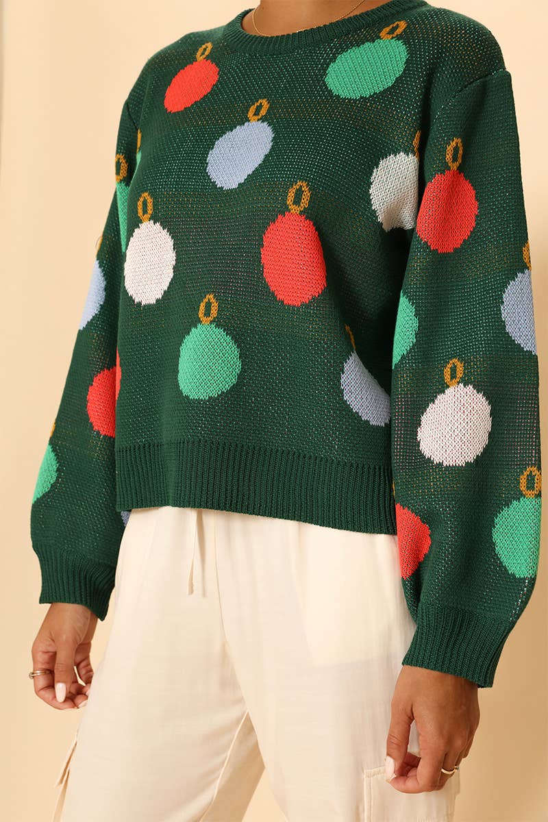 Oh Christmas Ornament Sweater Miss Sparkling