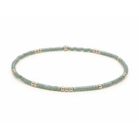 2mm Newport EVERGREEN + Gold Filled Waterproof Bracelet: 7" | erin gray