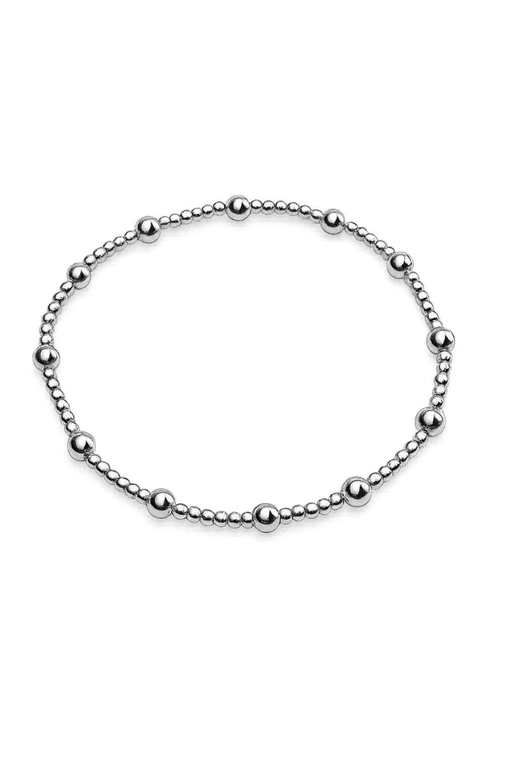 2mm Sterling Silver Waterproof Karma bracelet (with twelve 4mm): 7" | erin gray
