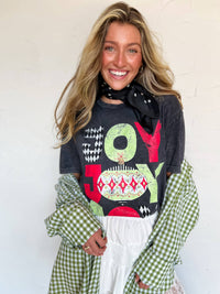 Joy Stacked Christmas Graphic T-Shirt | Pierce + Pine