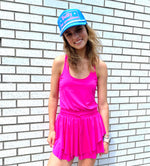 HOT PINK ATHLETIC ROMPER-TCEC-Sissy Boutique