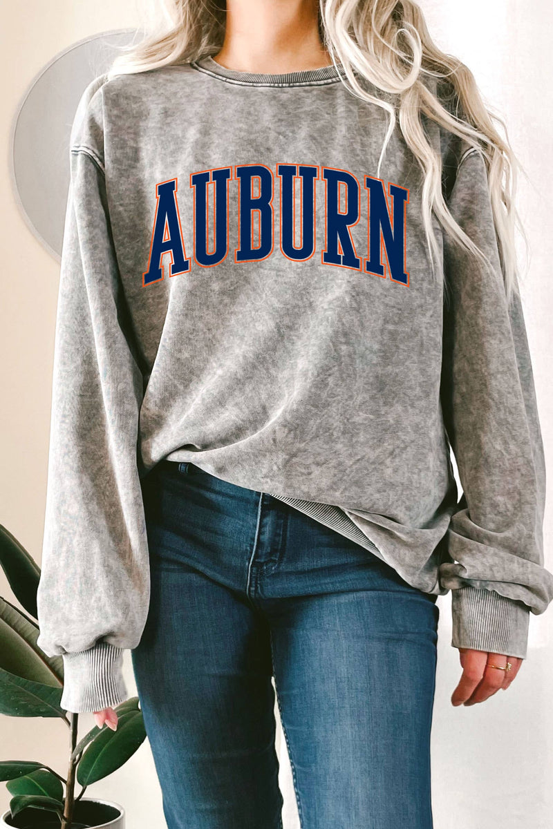 AUBURN PUFF MINERAL WASHED TERRY SWEATSHIRT-Rustee Clothing-Sissy Boutique