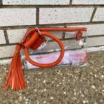 Clear Clutch With Fringe And Strap Sissy Boutique