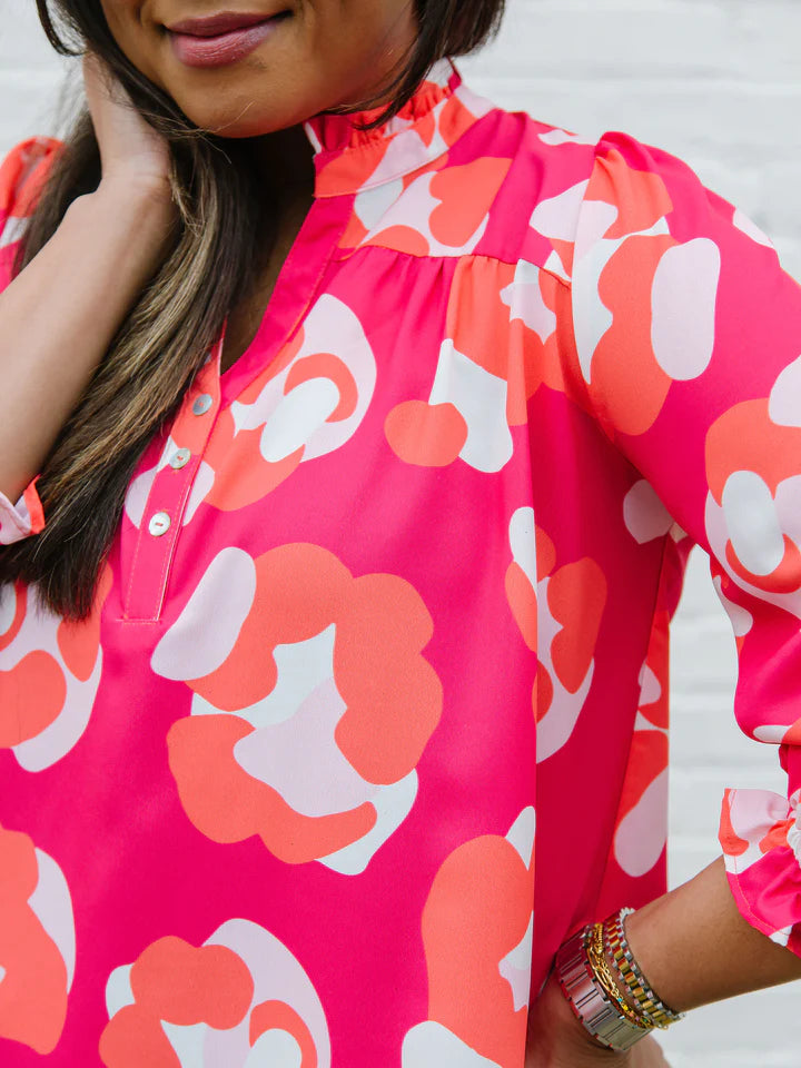GIANNA TOP | SPOT ON PINK MICHELLE MCDOWELL-Michelle McDowell-Sissy Boutique