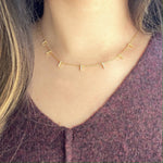 Bar Choker Necklace With Crystals|Kamaria Kamaria Jewelry
