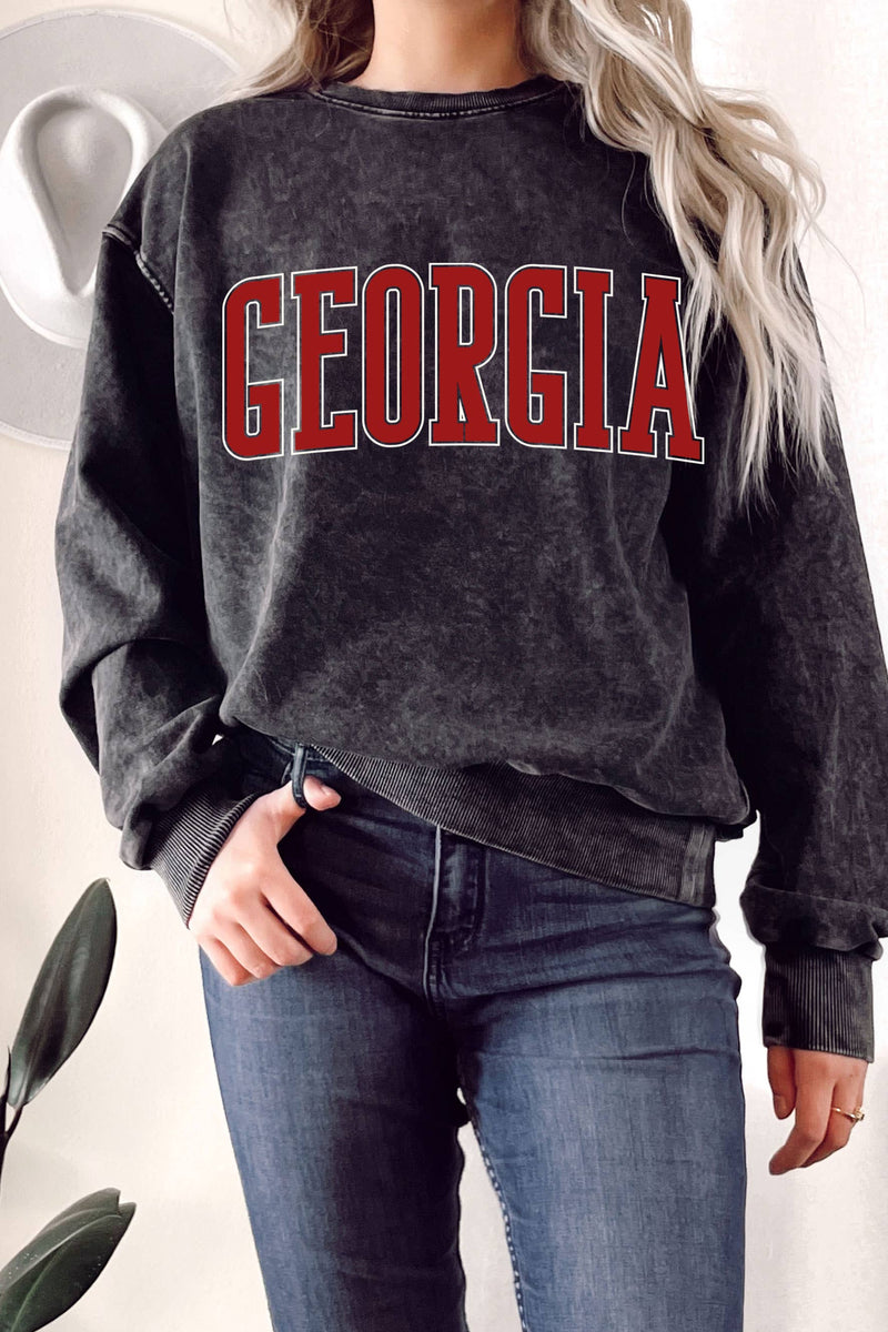 GEORGIA GREY PUFF MINERAL GRAPHIC TERRY SWEATSHIRT-Rustee Clothing-Sissy Boutique