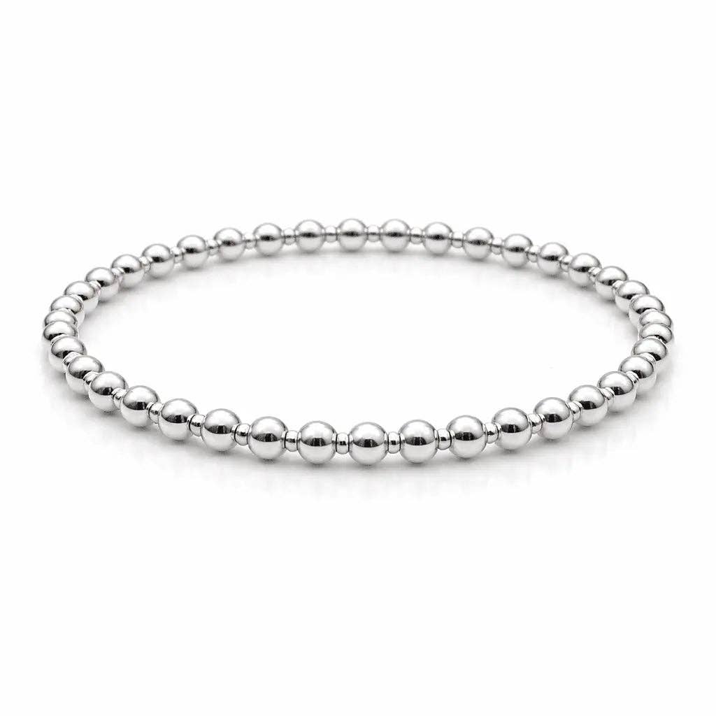 4mm+2mm+4mm Sterling Silver Waterproof Dimension Bracelet: 7.0 | erin gray