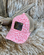 Pink Leopard Upcycled Louis Vuitton Cap Keep It Gypsy