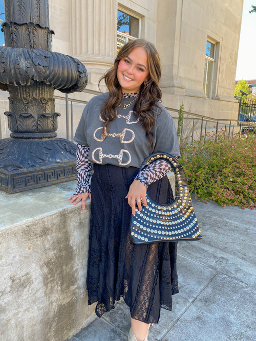 Black Asymmetrical Lace Panel Maxi Skirt | Dress Forum