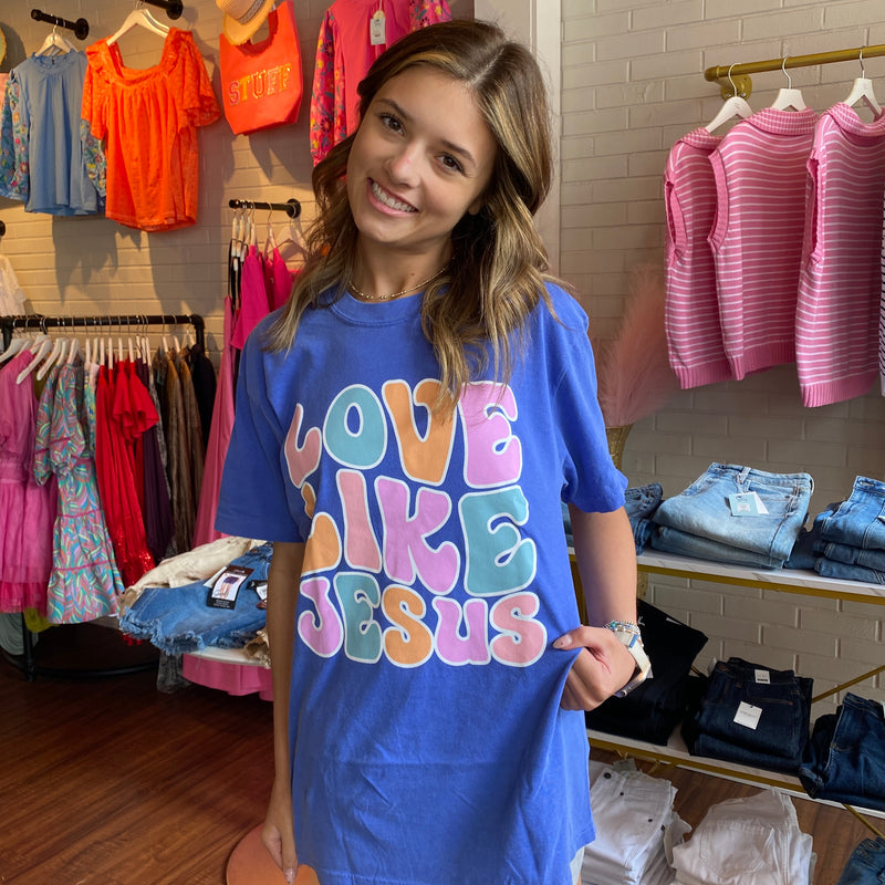 LOVE LIKE JESUS PASTEL T-SHIRT-Sissy Boutique-Sissy Boutique