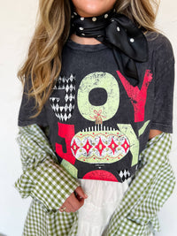 Joy Stacked Christmas Graphic T-Shirt | Pierce + Pine