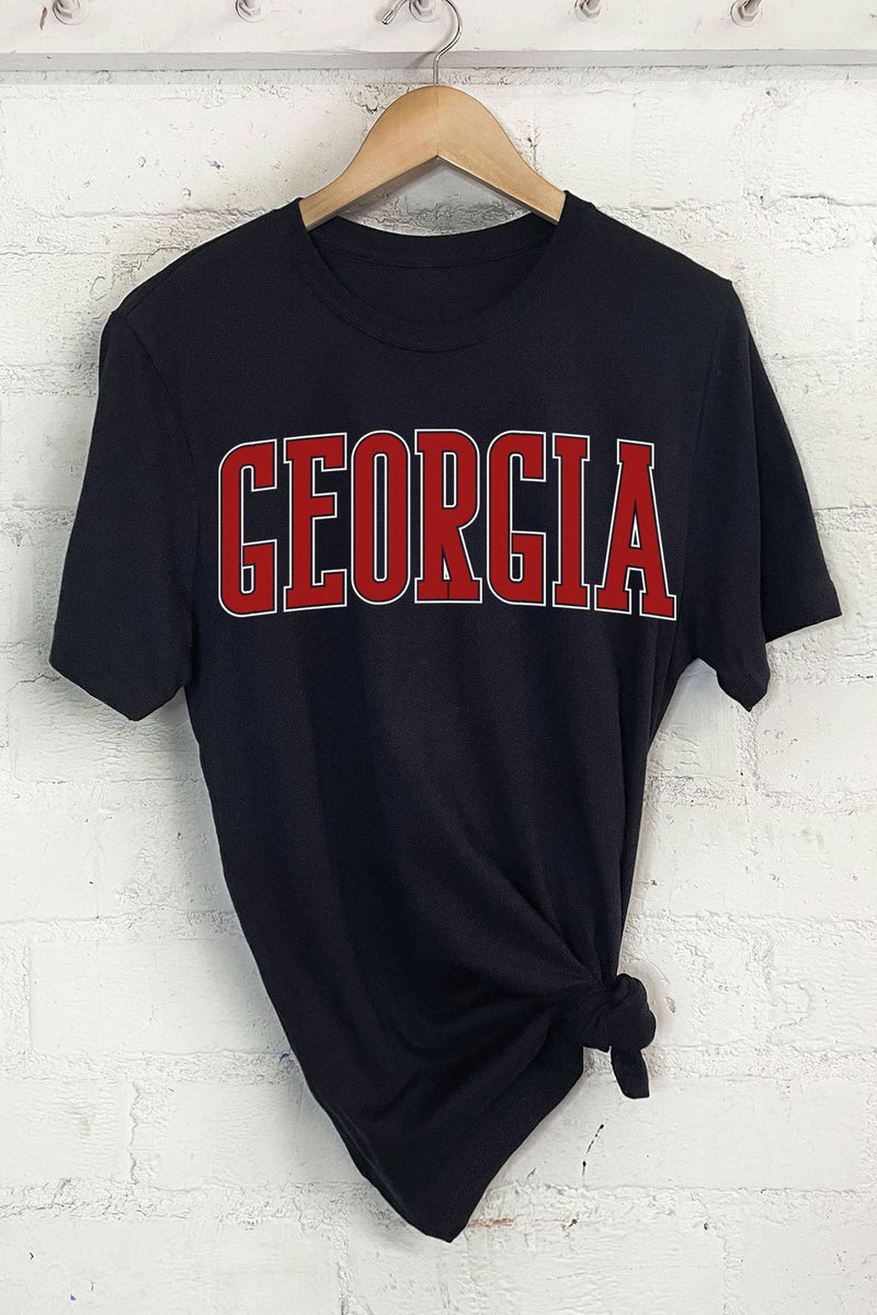 GEORGIA PUFF BLACK GRAPHIC T-SHIRT-Rustee Clothing-Sissy Boutique