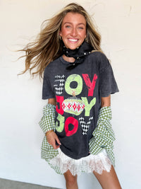 Joy Stacked Christmas Graphic T-Shirt | Pierce + Pine
