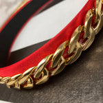 RED AND GOLD CHAIN HEADBAND-Sissy Boutique-Sissy Boutique
