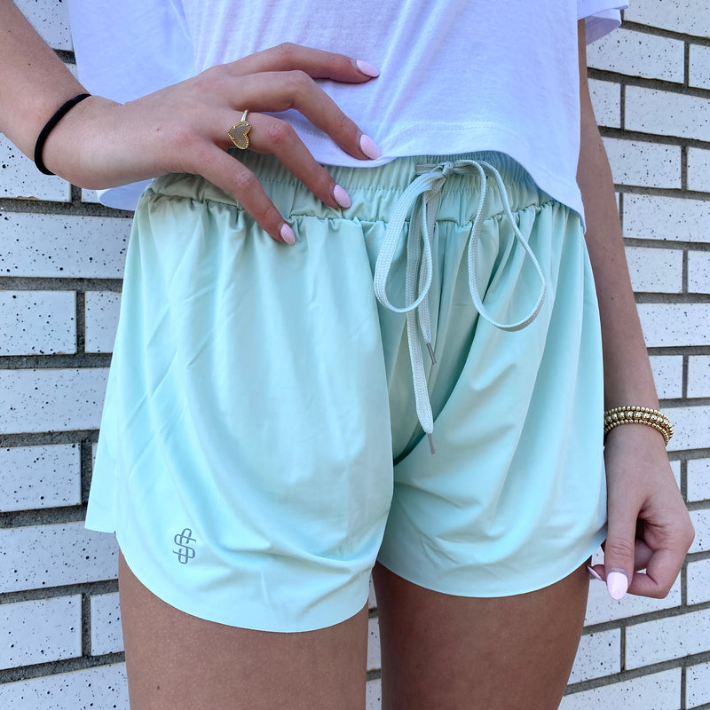 Simply Southern Mint Running Shorts Sissy Boutique