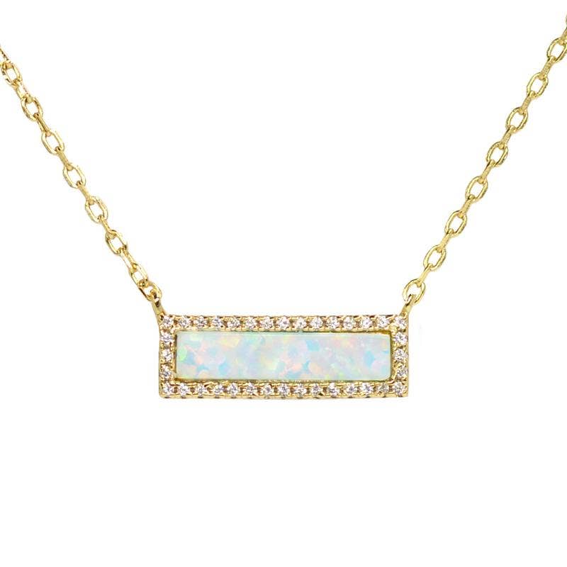 Reflection Opal Bar Necklace|Kamaria Kamaria Jewelry