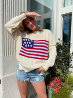 SIMPLY SOUTHERN AMERICAN FLAG SWEATER-Sissy Boutique-Sissy Boutique