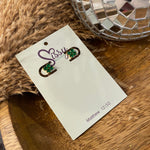FOUR LEAF CLOVER SMALL DIAMOND STUDS-Sissy Boutique-Sissy Boutique