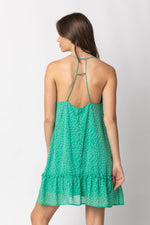 MINT SPOTTED BRAIDED STRAP RUFFLE MINI DRESS:-VERY J / LOVE RICHE-Sissy Boutique