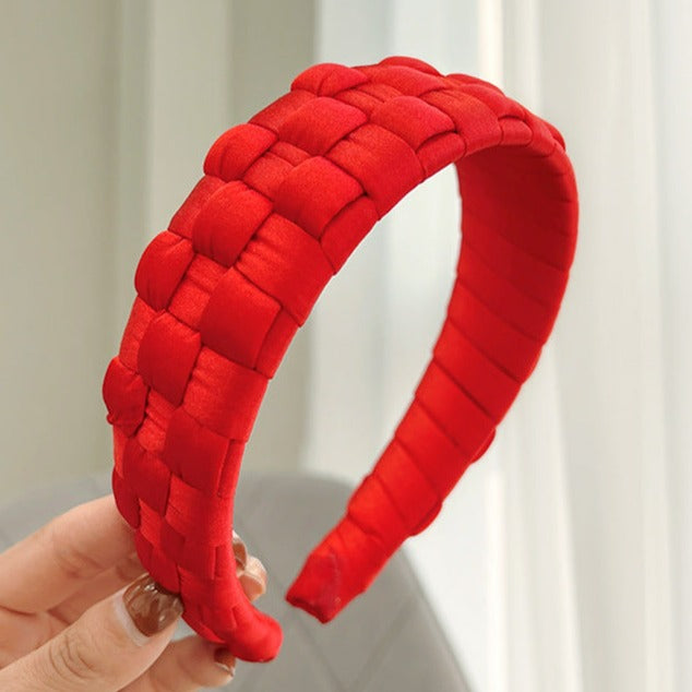 RED CLOTH BRAIDED HEADBAND-Sissy Boutique-Sissy Boutique