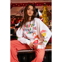Colorful Christmas Graphic Ivory Sweatshirt | BUCKETLIST INC
