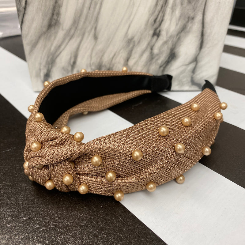 COFFEE PEARL HEADBAND-Sissy Boutique-Sissy Boutique