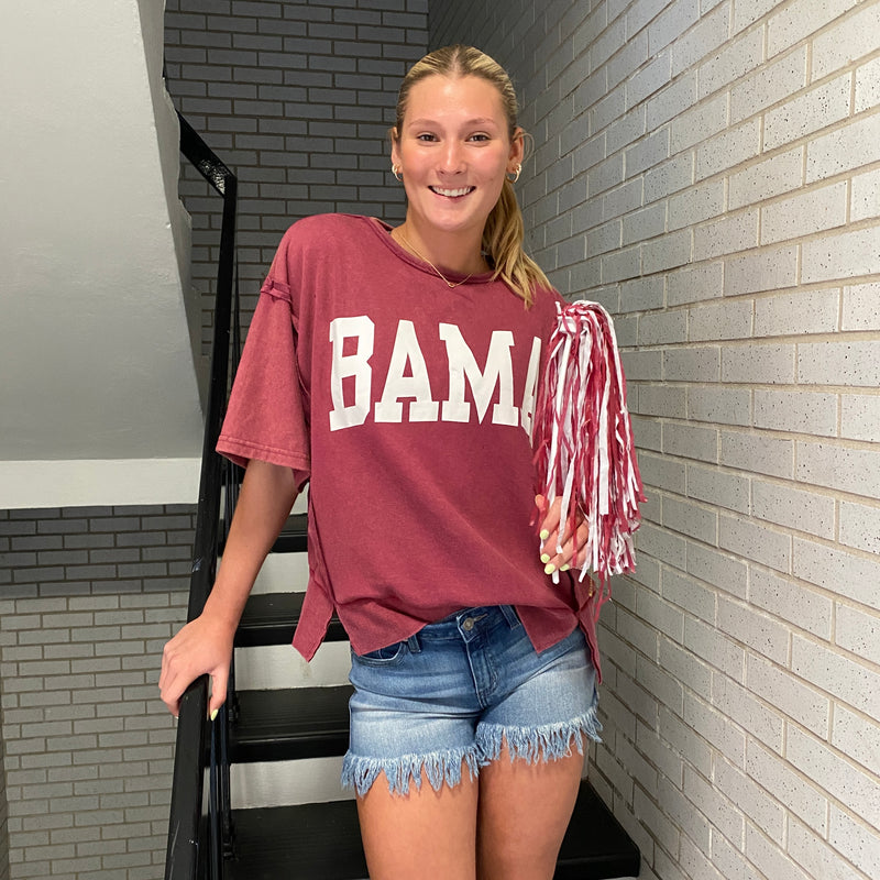Bama Burgundy Knit Terry Top Sissy Boutique
