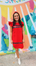 Red and Black Shift Dress - Georgia Gameday Sissy Boutique