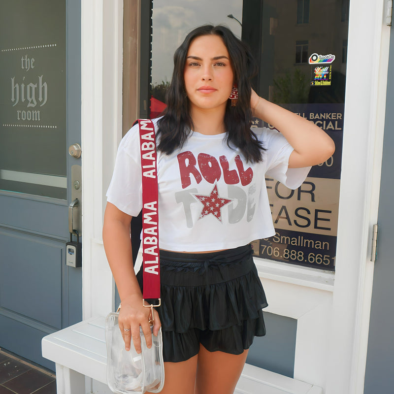 Roll Tide White Crop Top Sissy Boutique