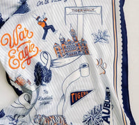 Auburn University Striped Silk Scarf | Gracefully Made Art