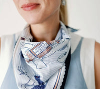 Auburn University Striped Silk Scarf | Gracefully Made Art