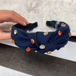 MICHELLE MCDOWELL NAVY SILVER AND ORANGE RHINESTONE HEADBAND-Michelle McDowell-Sissy Boutique