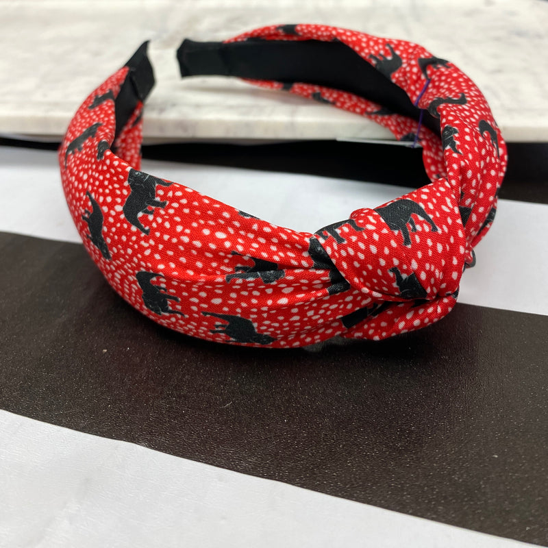 MICHELLE MCDOWELL GEORGIA BULLDOGS RED SPECKLED HEADBAND-Michelle McDowell-Sissy Boutique