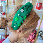 FOUR LEAF SHAMROCK ST. PATTY'S DAY GREEN HEADBAND-Sissy Boutique-Sissy Boutique