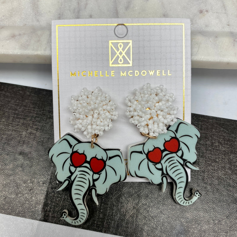 MICHELLE MCDOWELL ALABAMA ELEPHANT SUNGLASS EARRINGS-Michelle McDowell-Sissy Boutique