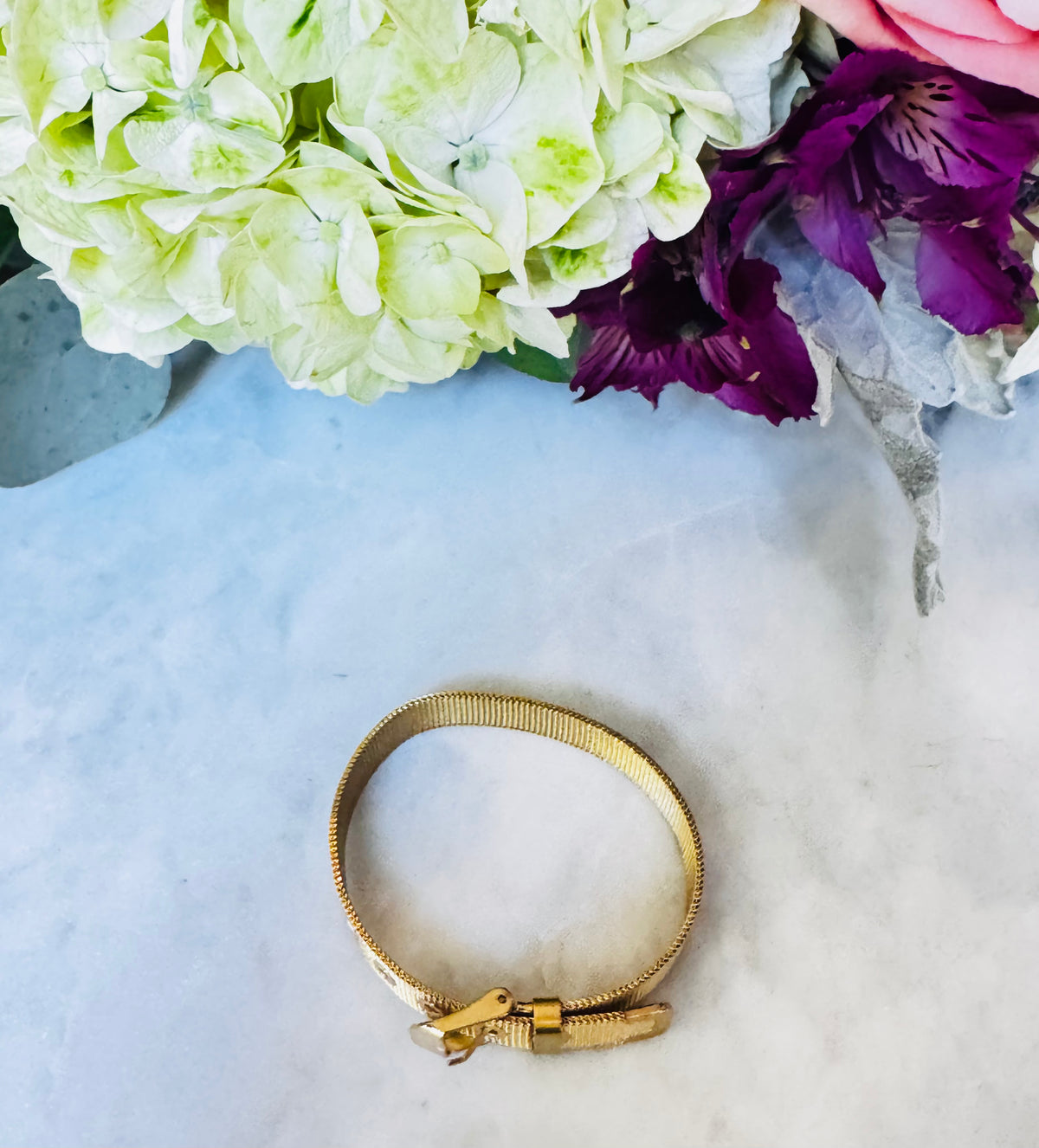 18K Gold Plated Mesh Slide Bracelet (Waterproof - Tarnish-Free) | Sissy Boutique