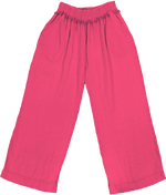 SIMPLY SOUTHERN HOT PINK GAUZE PANTS-Sissy Boutique-Sissy Boutique