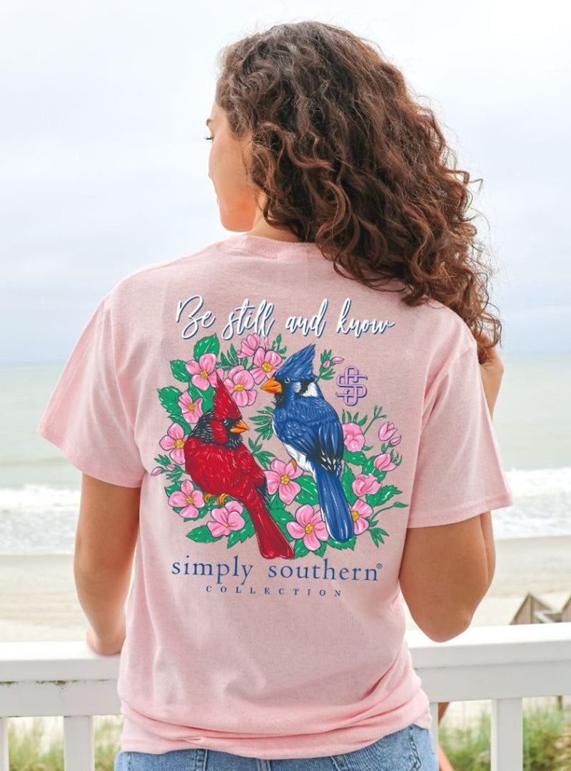 Simply Southern Cardinal Lotus Tee Sissy Boutique