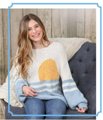 SIMPLY SOUTHERN SUN WITH STRIPES POPCORN SWEATER-Simply Southern-Sissy Boutique